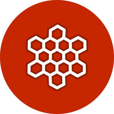 Bal peteği Satırı Çemberi Vektör Simgesi Tasarımı