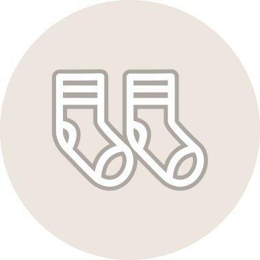 Çorap Satırı Çemberi Vektör Simgesi Tasarımı