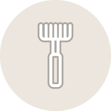 Tırmık Satırı Çemberi Vektör Simgesi Tasarımı