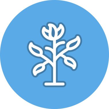 Ağaç Çizgisi Çemberi Vektör Simgesi Tasarımı