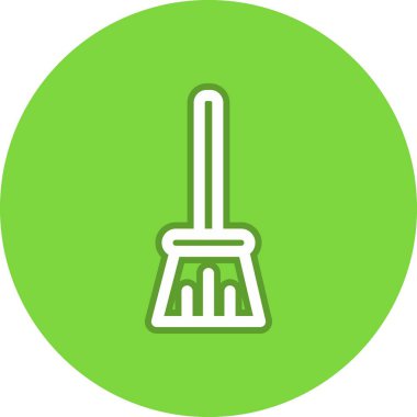 Süpürge Satırı Çemberi Vektör Simgesi Tasarımı