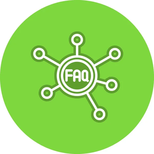 Faq Conecte Círculo Línea Vector Icon Desig — Archivo Imágenes Vectoriales