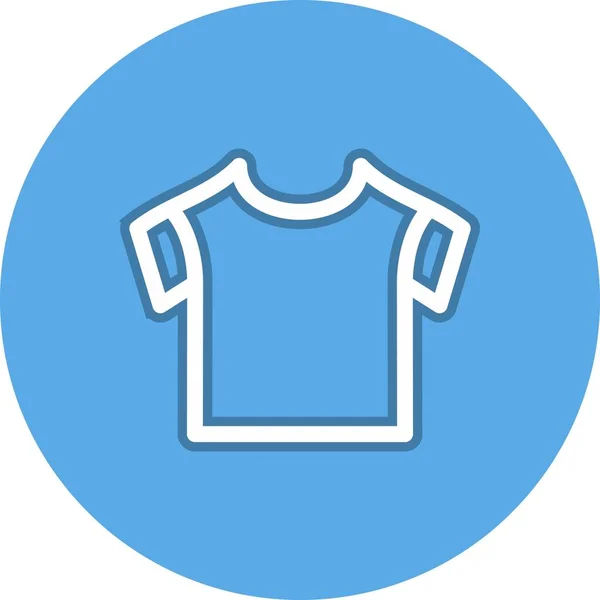 Shirt Linea Cerchio Icona Vettoriale Desig — Vettoriale Stock