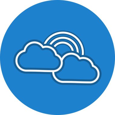 Gökkuşağı Çizgisi Çember Vektör Simgesi Tasarımı