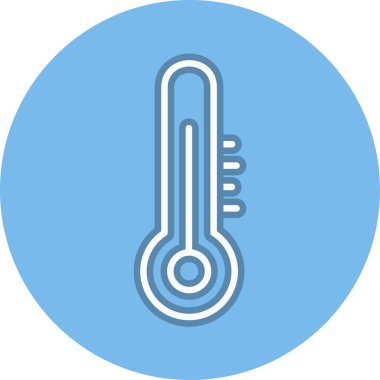 Sıcaklık Çizgisi Çember Vektör Simgesi Tasarımı