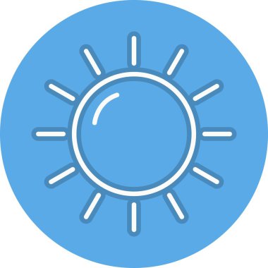 Güneş Çizgisi Çemberi Vektör Simgesi Tasarımı