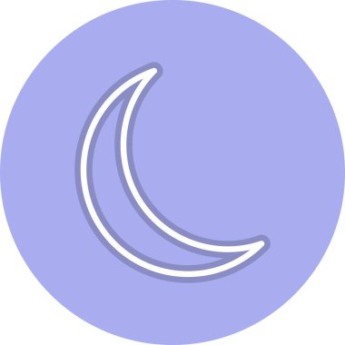 Ay Çizgisi Çemberi Vektör Simgesi Tasarımı