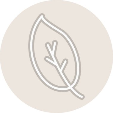 Yaprak Satırı Çemberi Vektör Simgesi Tasarımı