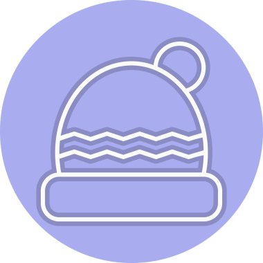 Şapka Satırı Çemberi Vektör Simgesi Tasarımı