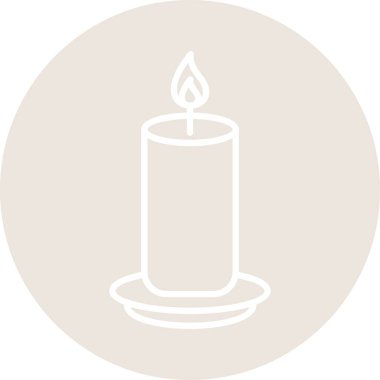 Mum Satırı Çemberi Vektör Simgesi Tasarımı