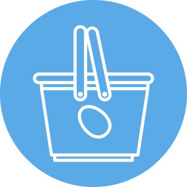 Piknik Satırı Çemberi Vektör Simgesi Tasarımı