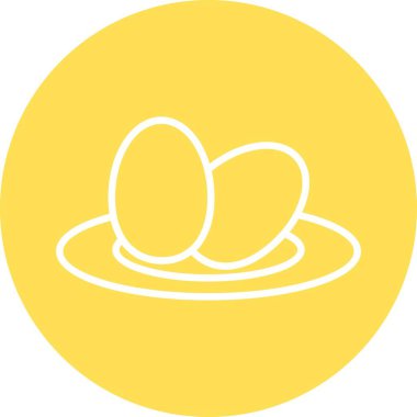 Yumurta Satırı Çemberi Vektör Simgesi Tasarımı