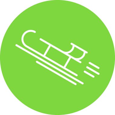 Sledge Satır Çemberi Vektör Simgesi Tasarımı