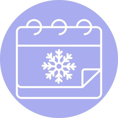 Takvim Satırı Çember Vektör Simgesi Tasarımı