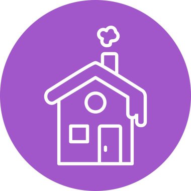 Cottage Satır Çemberi Vektör Simgesi Tasarımı