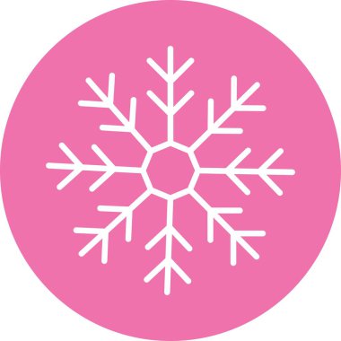 Kar Hattı Çemberi Vektör Simgesi Tasarımı