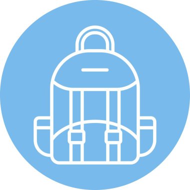 Sırt Sırtı Satırı Çemberi Vektör Simgesi Tasarımı