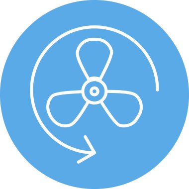 Fan Satırı Çemberi Vektör Simgesi Tasarımı