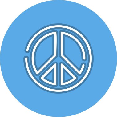 Barış İmza Satırı Çember Vektör Simgesi Tasarımı
