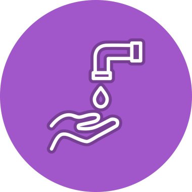 Wudhu Satır Çemberi Vektör Simgesi Tasarımı