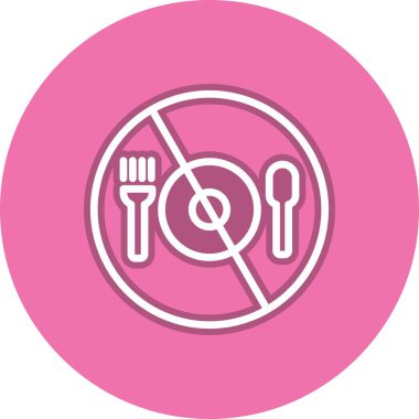 Gıda Hattı Çemberi Vektör Simgesi Tasarımı Yok