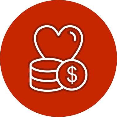 Bağış Satırı Çemberi Vektör Simgesi Tasarımı