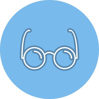 Gözlük Satırı Çemberi Vektör Simgesi Tasarımı