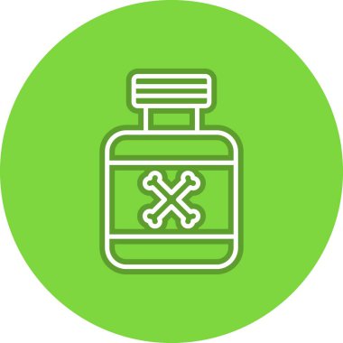 Şişe Satırı Çemberi Vektör Simgesi Tasarımı