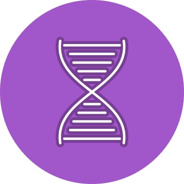 DNA Satırı Çemberi Vektör Simgesi Tasarımı