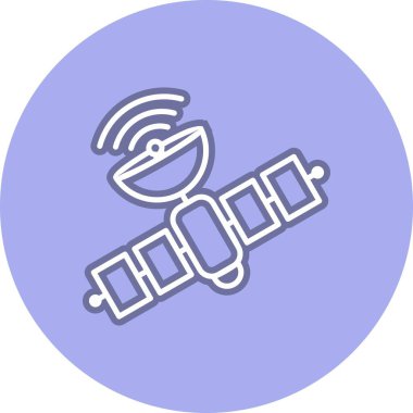 Uydu Satırı Çemberi Vektör Simgesi Tasarımı