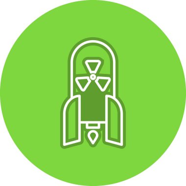 Nükleer Hat Çemberi Vektör Simgesi Tasarımı