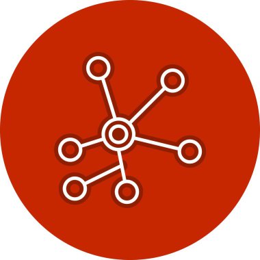 Kimyasal Bağ Hattı Çember Vektör Simgesi Tasarımı