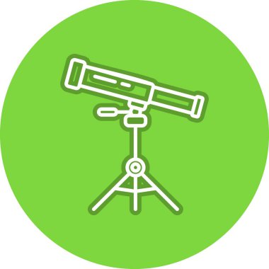 Teleskop Hattı Çember Vektör Simgesi Tasarımı