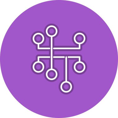 Circut Satır Çemberi Vektör Simgesi Tasarımı