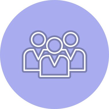 Gruplar Satırı Çember Vektör Simgesi Tasarımı