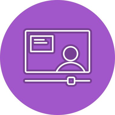 E-Öğrenme Satırı Çemberi Vektör Simgesi Tasarımı