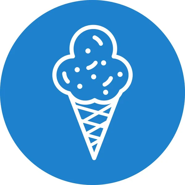 Dessert Line Circle Vector Icon Desig — Stockvektor