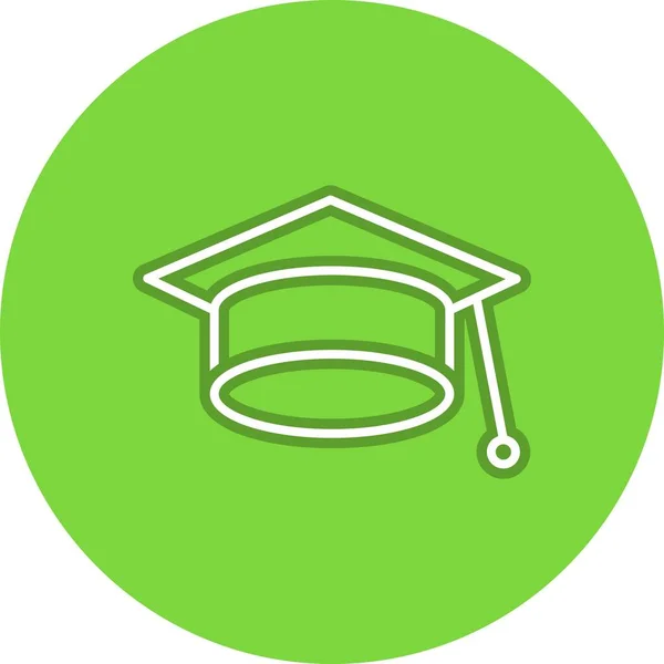 Graduation Line Circle Vector Icon Desig — Stockvector