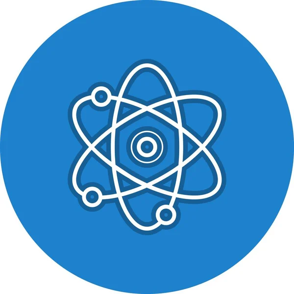 Atom Line Circle Vector Icon Desig — Stockvektor