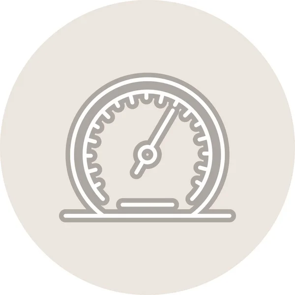 Barometer Linje Cirkel Vektor Icon Desig — Stock vektor
