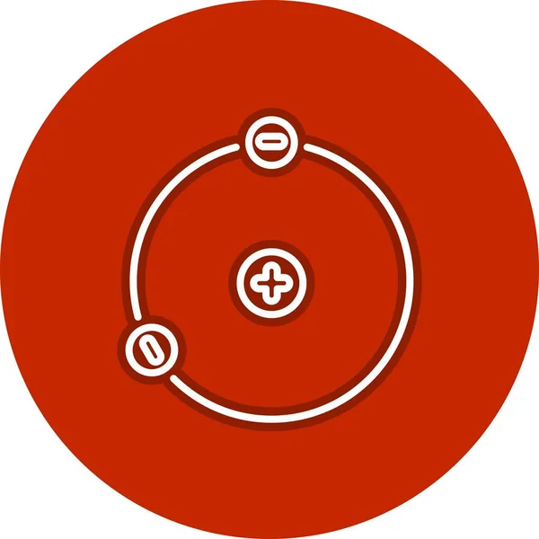 Electron Line Circle Vector Icon Desig — Stock Vector