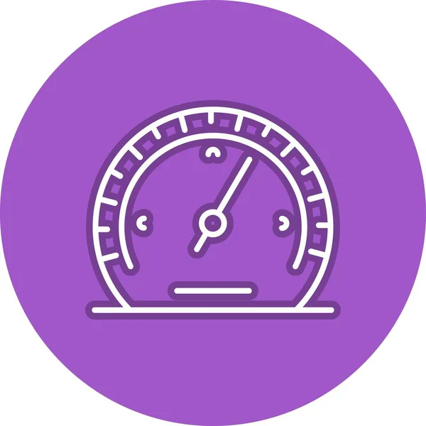 Barometer Linje Cirkel Vektor Icon Desig — Stock vektor