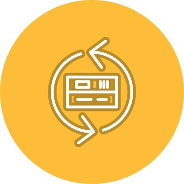 Döviz Satırı Çemberi Vektör Simgesi Tasarımı