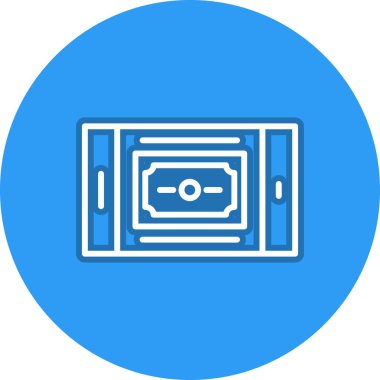 Akıllı Telefon Hattı Çember Vektör Simgesi Tasarımı