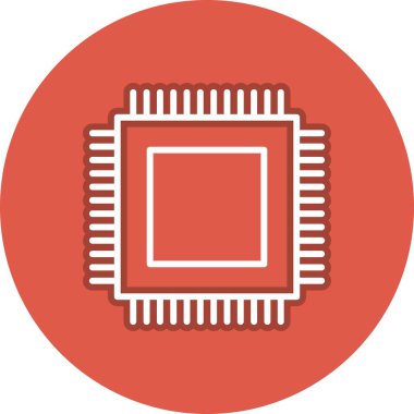 Çip Satırı Çemberi Vektör Simgesi Tasarımı