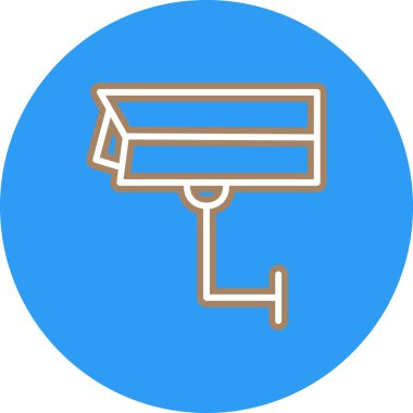 Cctv Satır Çemberi Vektör Simgesi Tasarımı