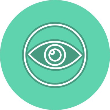 Göz Çizgisi Çemberi Vektör Simgesi Tasarımı