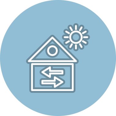 Satır Dönüşümü Çemberi Vektör Simgesi Tasarımı