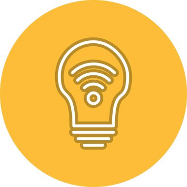 Ampul Hattı Çemberi Vektör Simgesi Tasarımı