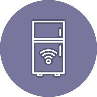 Buzdolabı Hattı Çember Vektör Simgesi Tasarımı